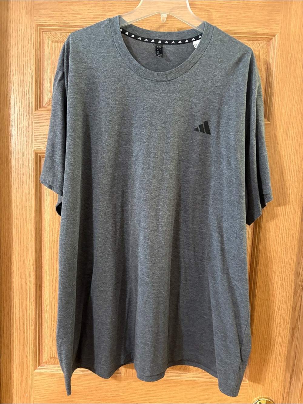 adidas Men's Short Sleeve Crew Tee in Charcoal Gray